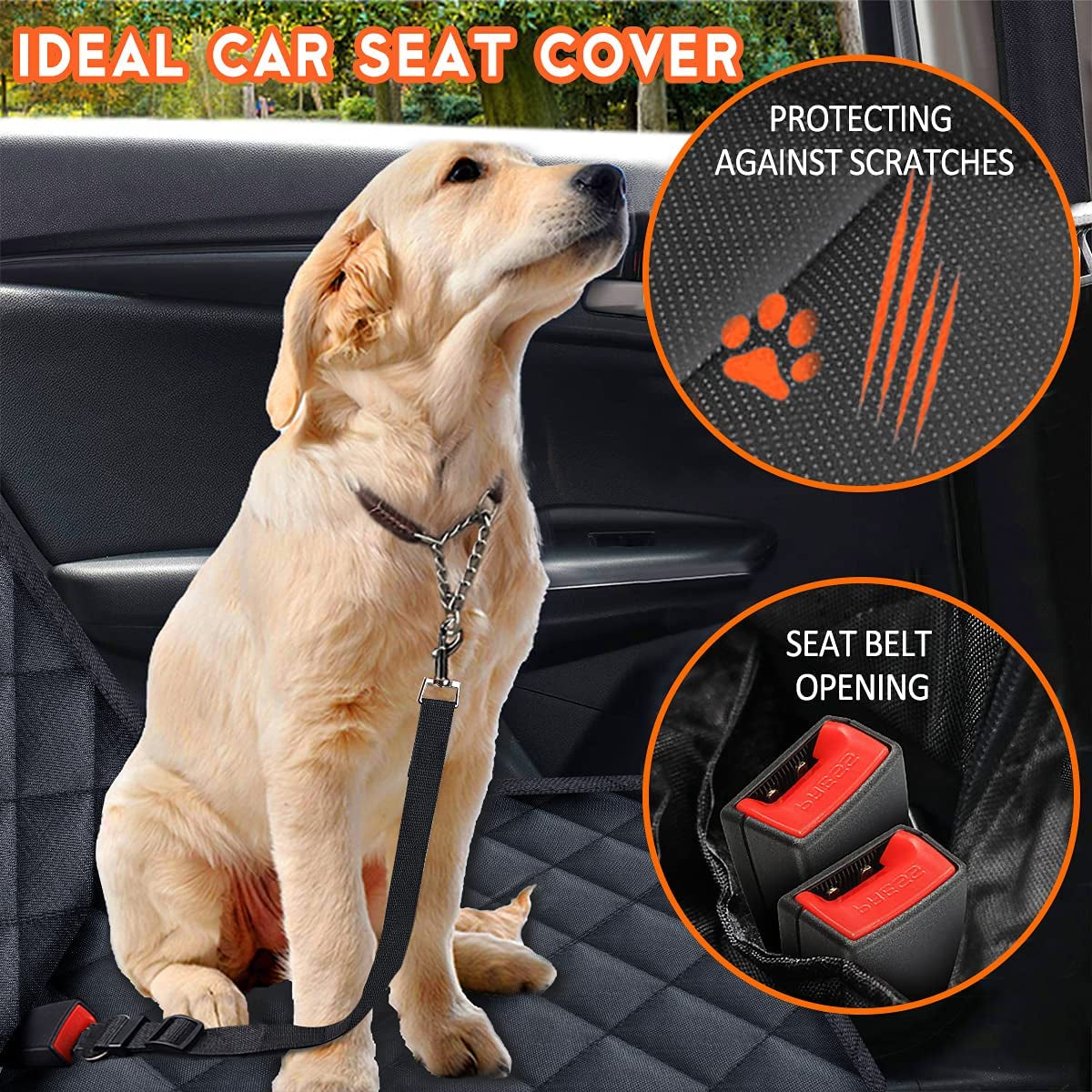 Waterproof Dog Car Seat Cover — Backseat Pet Protector