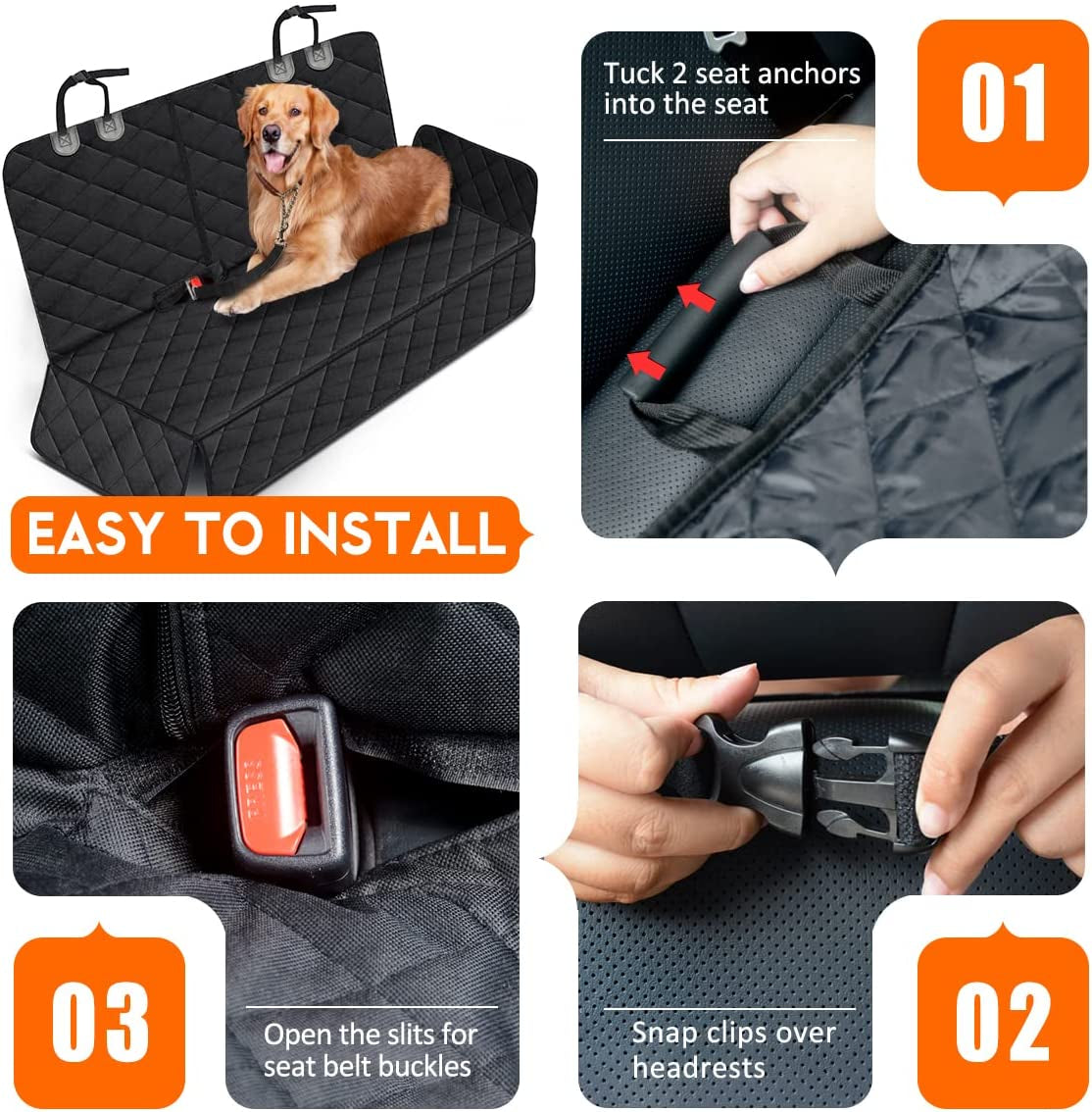 Waterproof Dog Car Seat Cover — Backseat Pet Protector